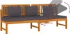 vidaXL Lehátko s šedými polštáři 200x60x75 cm Masivní dřevo Náhled obrázku produktu 6