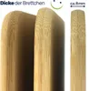 Close-up view of the edges of bamboo cutting boards, showing their thickness and texture. Produktbild-Vorschau