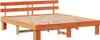 Möbel Bettgestell mit Kopfteil Wachsbrown 200x200 cm Produktbild-Vorschau 2