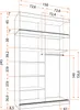 Schwebetürenschrank Kleiderschrank Schrank 150cm mit Produktbild-Vorschau 7