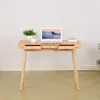 Bureau avec 3 tiroirs en bambou Table de travail pour le Voir les images du produit 4