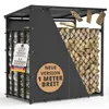 Kaminholzregal Metall mit Dach 185x105x185 verzinkt 1m tief Produktbild-Vorschau 1