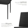 Lot de chaises avec surpiqûre - noir, Lot de 6 Voir les images du produit 3