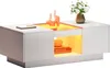 Merax Table basse avec LED et 2 tiroirs, Table d'appoint Voir les images du produit 8