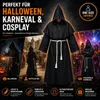 Mönch Kostüm Erwachsene – Schwarze Halloween Robe mit Produktbild-Vorschau 9
