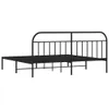 The Living Store Bettgestell mit Kopfteil Metall Schwarz Produktbild-Vorschau 7