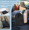 A collage of images showing a black drawstring bag, luggage in a car trunk, and a person holding a bag. Náhľad obrázku produktu