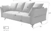 Schlafsofa Sofa 3-Sitzer SADIE Stoff Element Braun Produktbild-Vorschau 6