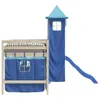 vidaXL Vorhänge für Hochbett mit Turm Blau Polyester Produktbild-Vorschau 6