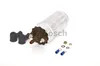 A Bosch fuel pump and its accessories are laid out on a white background. Produktbild-Vorschau