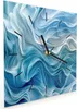 Wanduhr aus Glas mit Motiv Wellenfließend- 30 x 30 cm - Produktbild-Vorschau 2