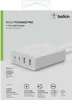 The image shows the retail packaging of a Belkin 4-port GaN charger. Náhled obrázku produktu