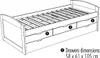 Inter Link Funktionsbett Ulli 90x190 3 Schubladen und Produktbild-Vorschau 3
