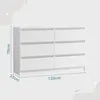 Kommode mit 6 Schubladen 120x78 cm Kommode weiß Holz Produktbild-Vorschau 8