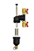 An exploded view of a water filter system, showing its components disassembled against a white background. Podgląd zdjęcia produktu