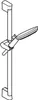 A line drawing of a shower head and rail. Produktbild-Vorschau