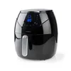 A black air fryer with a digital display and a silver handle, shown from a three-quarter front view against a white background. Náhľad obrázku produktu