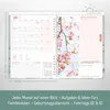 Family-Timer 2026 / A5+ / Minty Leaves / Häfft-Verlag Produktbild-Vorschau 4