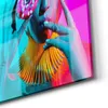 DEQORI Glasbild Echtglas 60x30 cm 'Trendiges Frauenporträt' Produktbild-Vorschau 5