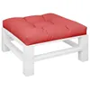 vidaXL Palettenkissen Rot 70x70x12 cm Stoff Produktbild-Vorschau 3