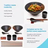 Intirilife Ramen Schüssel Set für 2 Personen aus Keramik in Produktbild-Vorschau 5