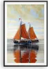 Gerahmtes Poster - Schwarzer Rahmen - Segelschiffe Öl Produktbild-Vorschau 1