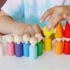 Montessori-Holzspielzeug "Peg Dolls with Hats small" Produktbild-Vorschau 5