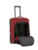 A red and black rolling travel bag with its main compartment open. Produktbild-Vorschau