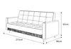 VOGUE Polstersofa mit Schlaffunktion  Beine schwarz Jasmine Produktbild-Vorschau 2