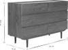 Miliboo - Kommode mit 6 Schubladen aus dunklem Holz B120 cm Produktbild-Vorschau 7