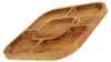28x28cm Servierplatte aus natürlichem Holz mit 5 geteilten Produktbild-Vorschau 4
