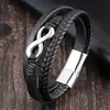 UNIQAL | Unendlichkeit Leder Armband "NICE" Herren infinity Produktbild-Vorschau 3