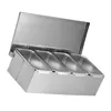 Portaspezie in acciaio inox con 4 scomparti e grande Anteprima dell’immagine prodotto 3