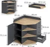 Commode Vicco Aria Antraciet 85 x 90 cm met legplanken en 4 Productafbeelding-voorbeeld 2