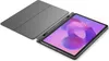 A tablet with a folio case and stylus, shown from a diagonal angle on a white background. Produktbild-Vorschau