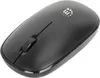A black wireless computer mouse is shown from a slightly elevated diagonal angle against a white background. Produktbild-Vorschau