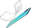 A clear phone case is shown next to a blue smartphone. Voir les images du produit