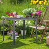 Relaxdays Gartentisch, HBT: 74 x 78 x 78 cm, Balkontisch Produktbild-Vorschau 2