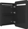 vidaXL LED-Bad-Spiegelschrank Glänzendes Schwarz 60x11x80 Produktbild-Vorschau 5