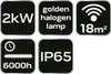 NEO TOOLS Promiennik 2000W, IP65, element grzejny golden Podgląd zdjęcia produktu 7