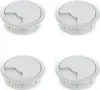 4er Set sossai Schreibtisch Kabeldurchführung 60mm in Grau Produktbild-Vorschau 1