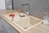 Küchenspüle Einbauspüle Spülbecken Granit 86 x 50 Vanille Produktbild-Vorschau 1