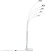 BELIANI Stehlampe Silber Metall 210 cm 5-flammig Marmorfuß Produktbild-Vorschau 4