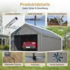 Carport 4x7,6m Garage für LKW & Boot – Verzinkter Produktbild-Vorschau 6