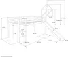 Homestyle4u Hochbett 90x200 mit Matratze Turm Rutsche Produktbild-Vorschau 7