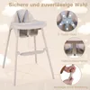 COSTWAY Hoogstoel voor baby's, kinderstoel met 2 Productafbeelding-voorbeeld 7