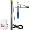 A submersible pump system with a control box, shown both as a standalone product and in a diagram illustrating its use in a well. Anteprima dell’immagine prodotto