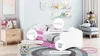 A child's bedroom with a bed, nightstand, and toys. Produktbild-Vorschau