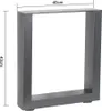 Tischuntergestell 40x43 cm Möbelfüße Grau Tischbeine Produktbild-Vorschau 8