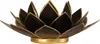 Lotus Ambiance Lumière Noir Garniture Or - 13,5 Cm Voir les images du produit 1